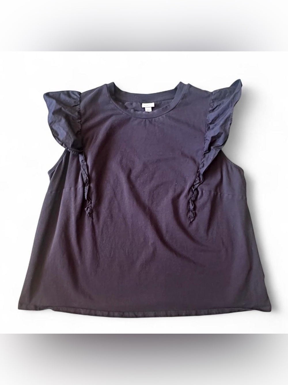 A New Day Black Ruffle Sleeve Blouse